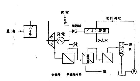 自家発電装置を併設したイオン交換膜製塩プロセス